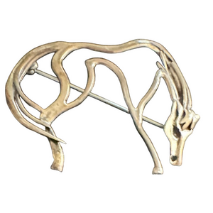 ORB Sterling Silver Vintage Horse Brooch, Signed- RARE